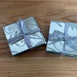 NWT Filagree Designed | Glass Coasters | Set of 8